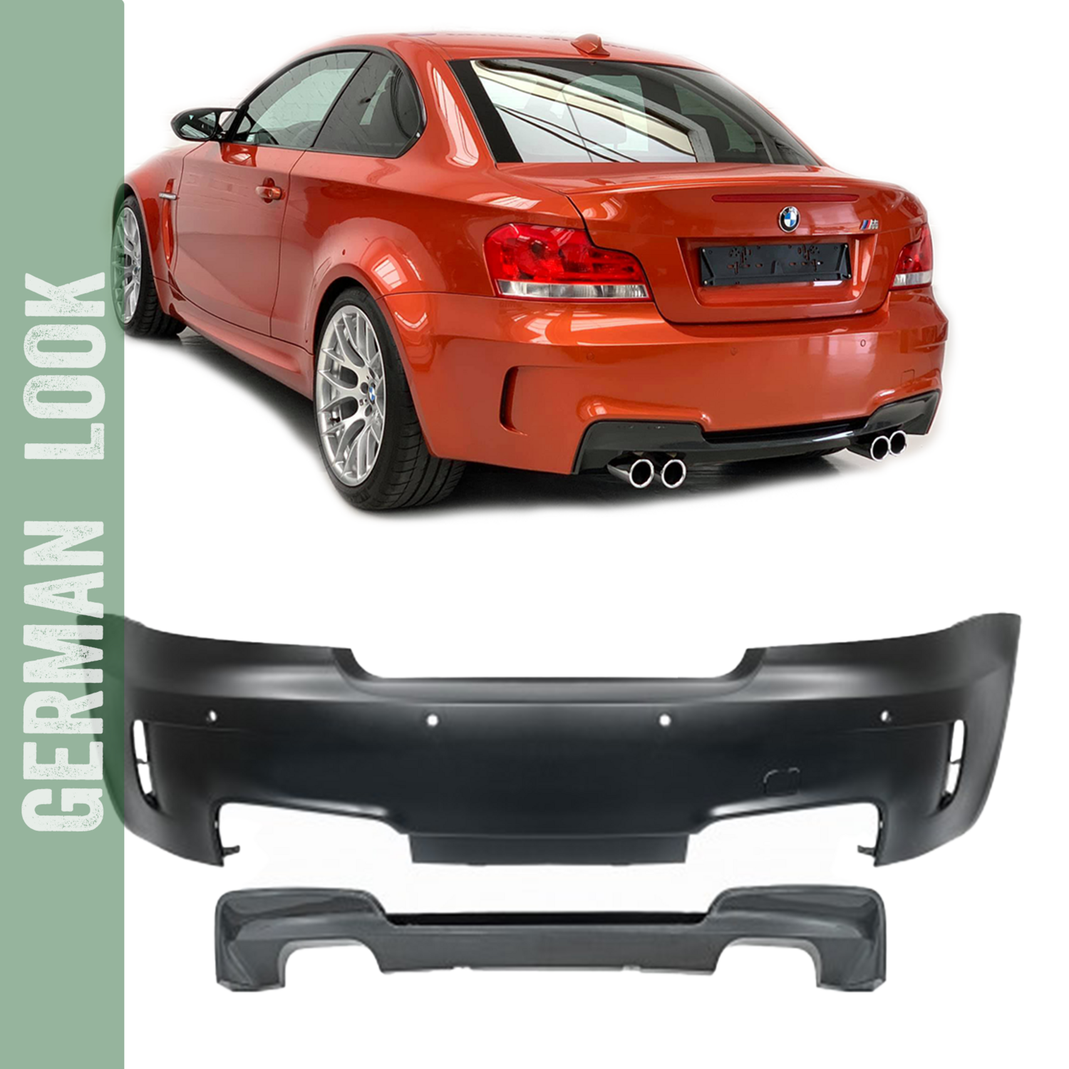 Pare-chocs arrière style M1 / 1M BMW Série 1 E82 E88 Pare-chocs arrière style M1 / 1M BMW Série 1 E82 E88