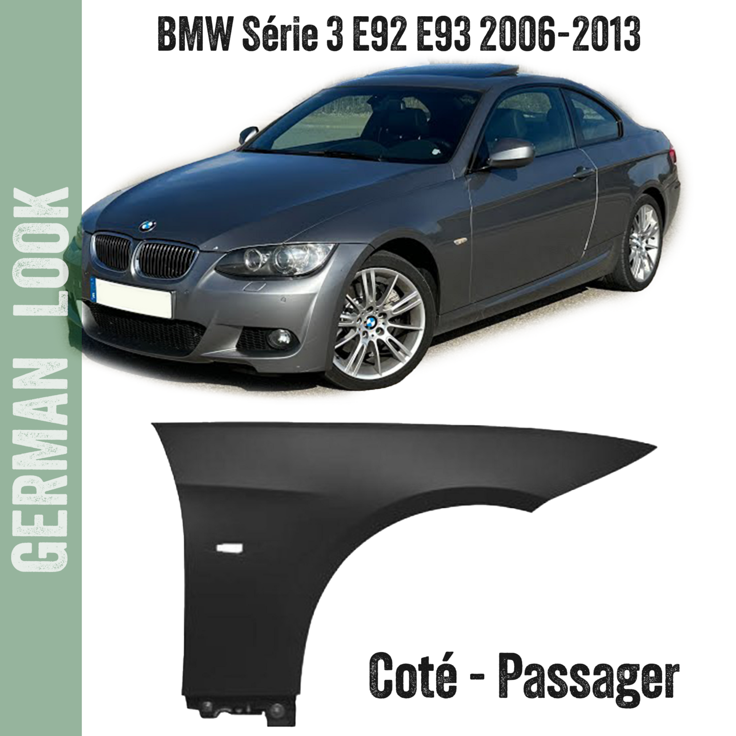 Pára-choques dianteiro direito para BMW série 3 E92 E93 2006-2013 - Coupé Cabriolet