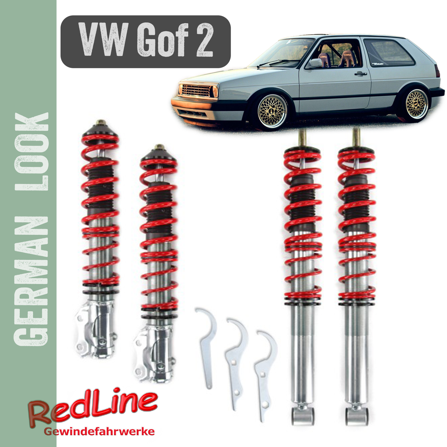 Kit suspension combiné fileté Redline VW Golf 2 1983-1992