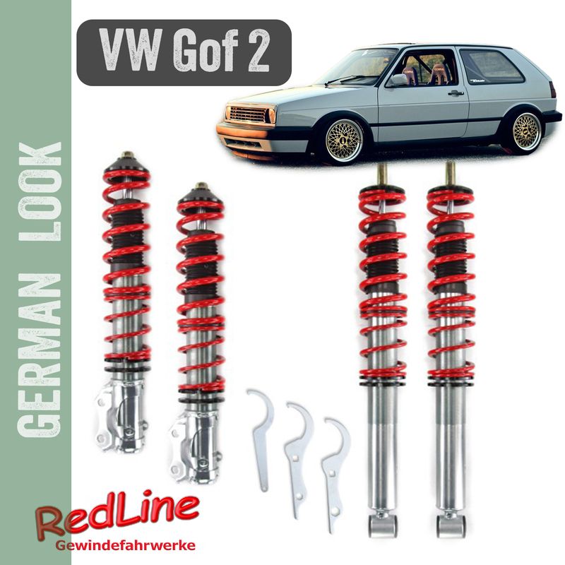 Kit Suspension Combine Filete Redline VW Golf 2 de 1983 a 1992