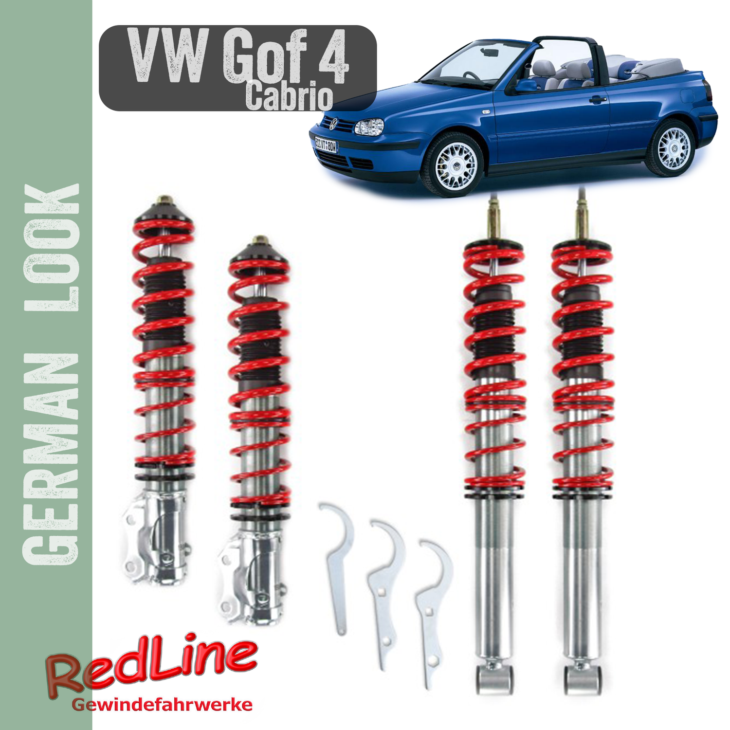 Kit suspension combiné fileté Redline VW Golf 4 Cabrio 1993-1998