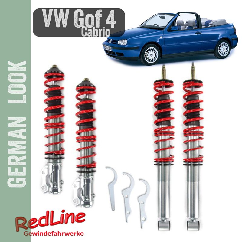 Kit suspension combiné fileté Redline VW Golf 4 Cabrio 1993-1998
