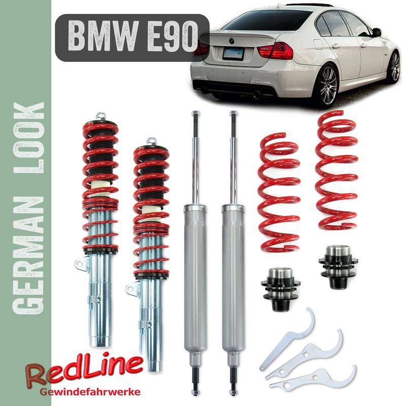 Kit de suspensão combinada roscada Redline BMW Série 3 E90 Sedan 2005 a 2011