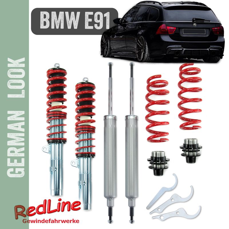 Kit de suspensão combinada Filete Redline BMW Série 3 E91 Break 2005 a 2011