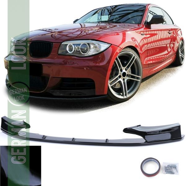 Spoiler avant Performance BMW Série 1 F20 F21 2010-2015 noir brillant avec séparateur