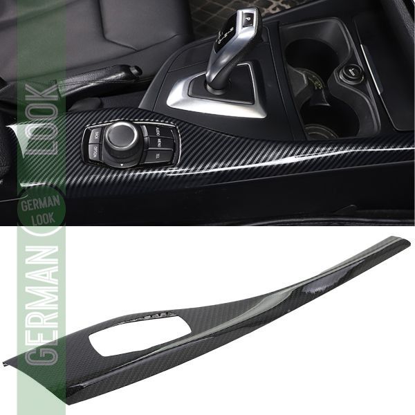 Housse de console centrale multimédia en carbone véritable BMW F20 F21 F22 F23