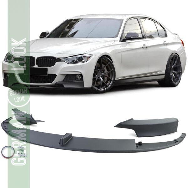 Lèvre Spoiler Avant Look Performance Noir Mat BMW Série 3 F30 F31 Pack M 2011-2019
