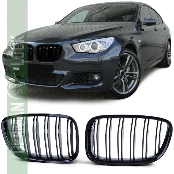 Calandre double barre BMW Série 5 GT F07 noir brillant – Look M Performance sur mesure