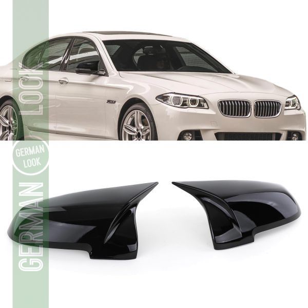 Coques de rétroviseurs BMW F07 F10 F11 noir brillant – Look M Performance sport