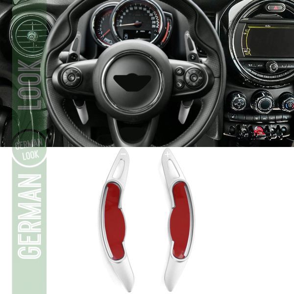 Extension de palette de changement de vitesse en aluminium argenté pour Mini Clubman F54 Countryman F60 Extension de palette de changement de vitesse en aluminium argenté pour Mini Clubman F54 Countryman F60