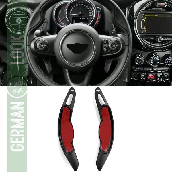 Extension de palette de changement de vitesse en aluminium noir pour Mini Cooper F55 F56 Cabrio F57 Extension de palette de changement de vitesse en aluminium noir pour Mini Cooper F55 F56 Cabrio F57