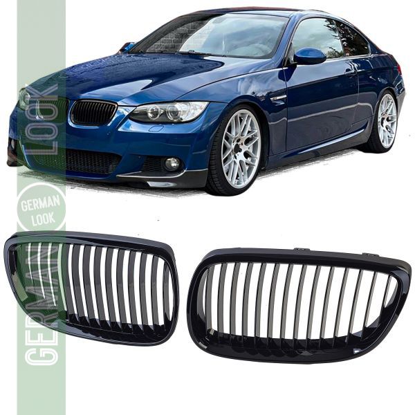 Calandre sport performance BMW Série 3 E92 E93 2005-2009 – Noir brillant look M