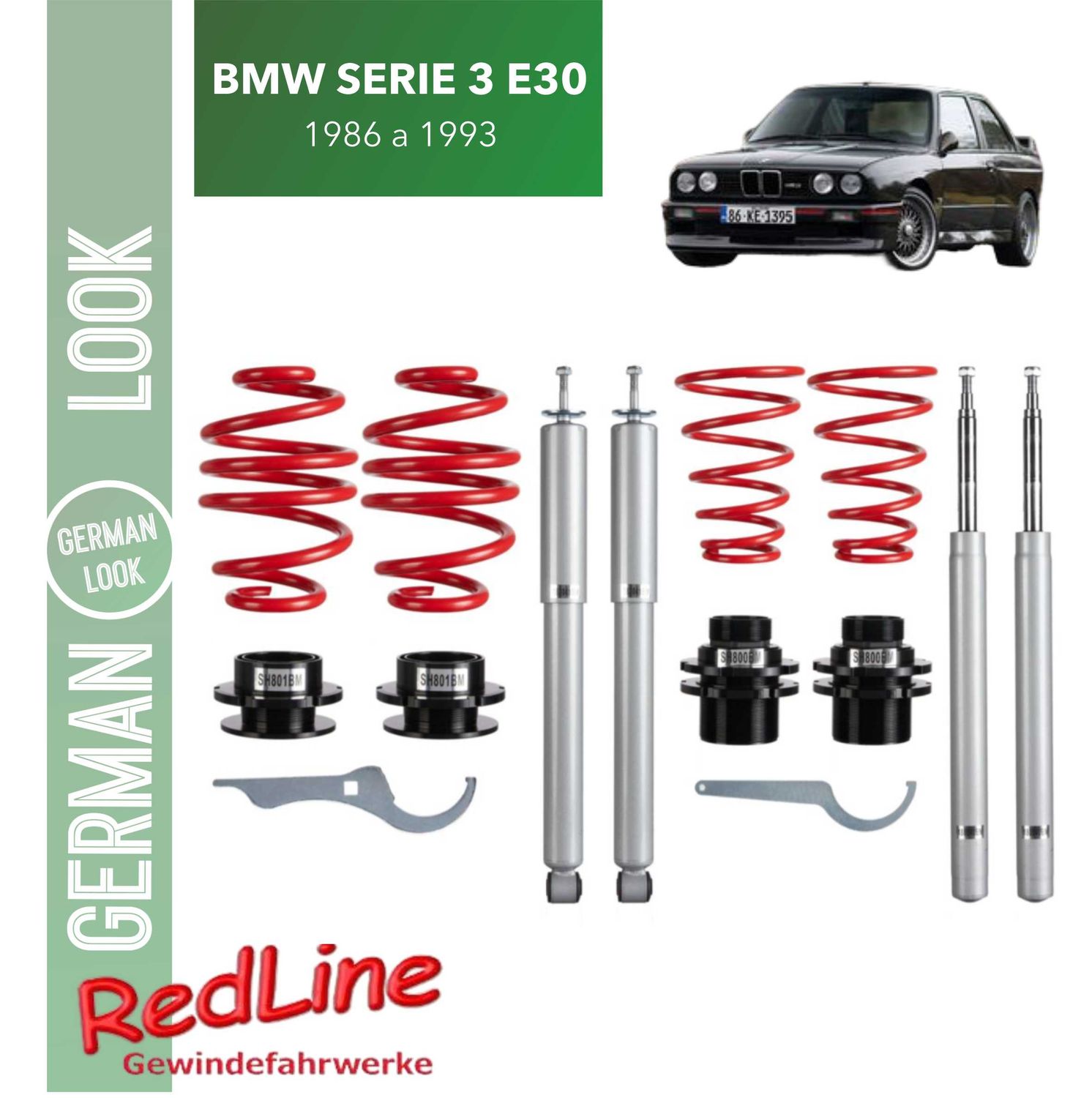 Kit combiné fileté Redline BMW Série 3 E30 1986-1993