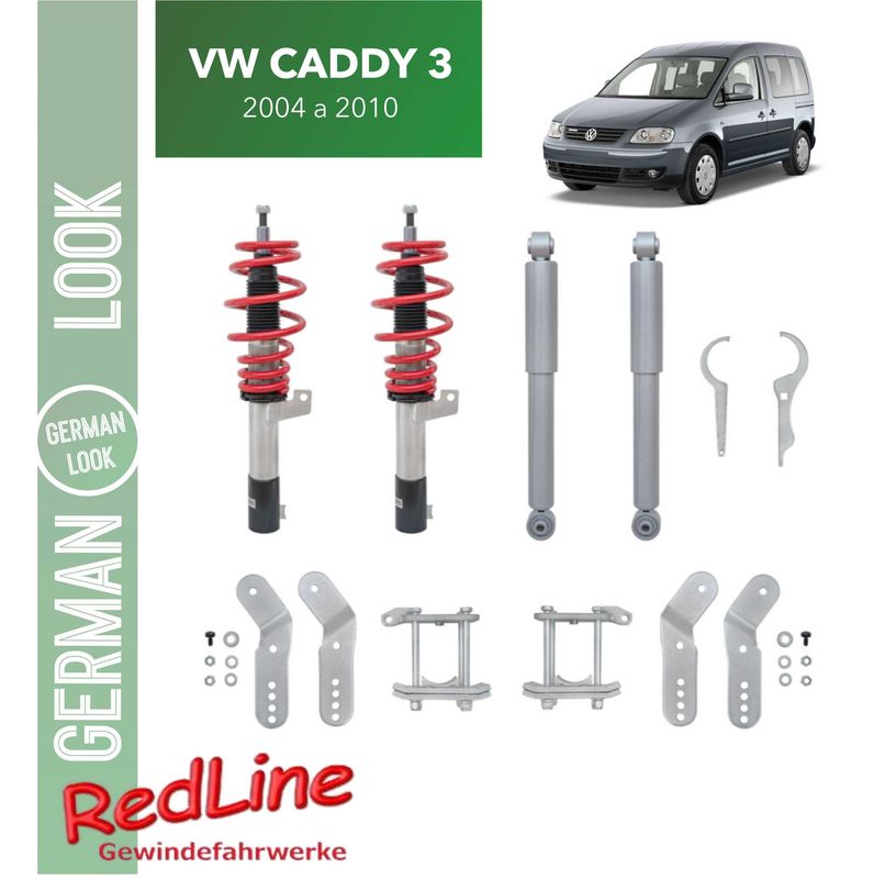 Kit combiné fileté Redline VW Caddy 3 2004-2010