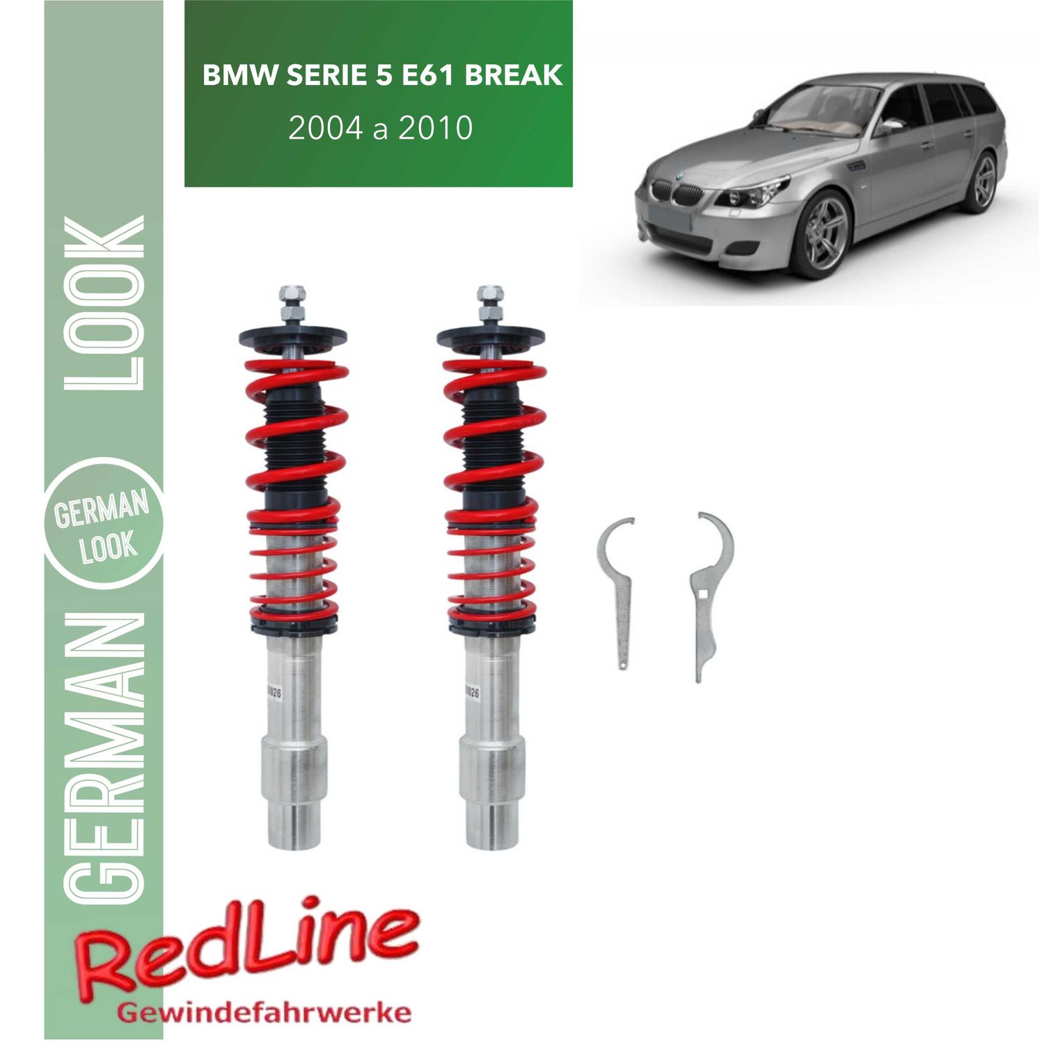 Kit combiné fileté Redline avant BMW Série 5 E61 Touring 2004-2010