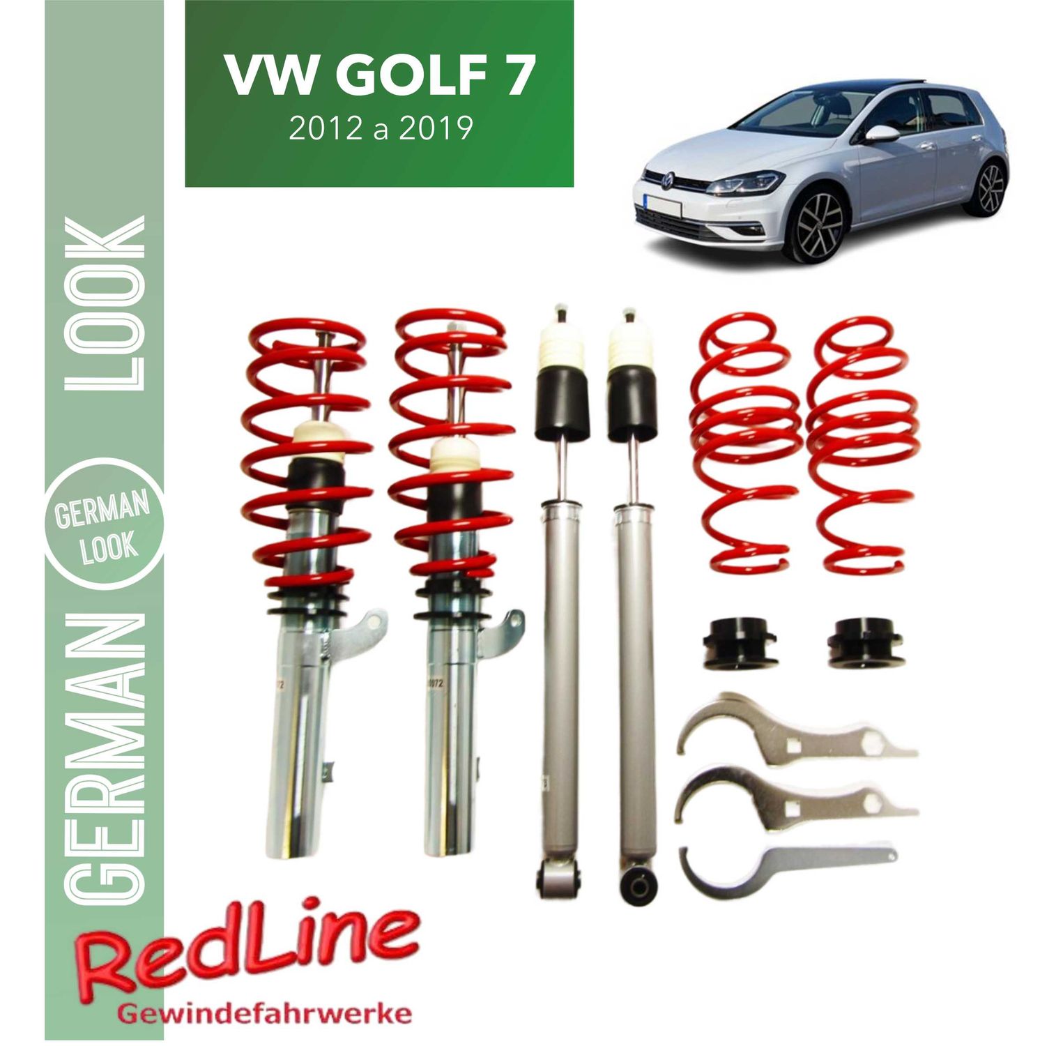 Kit Suspension Combine Filete Redline VW Golf 7 de 2012 a 2019 - Torsion Kit Suspension Combine Filete Redline VW Golf 7 de 2012 a 2019 - Torsion