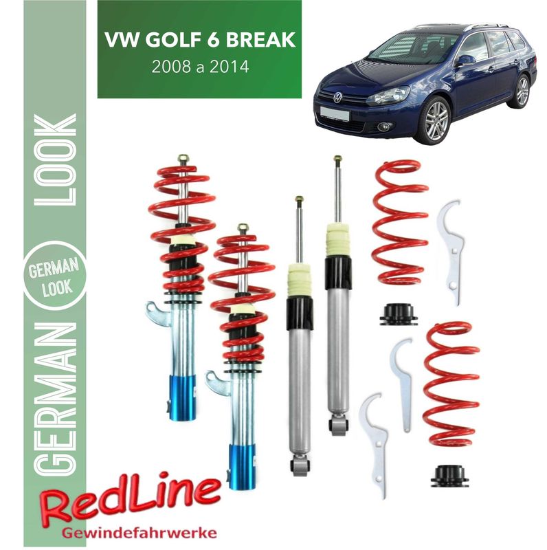 Kit Suspension Combine Filete Redline VW Golf 6 Break 2008 a 2014 Kit Suspension Combine Filete Redline VW Golf 6 Break 2008 a 2014