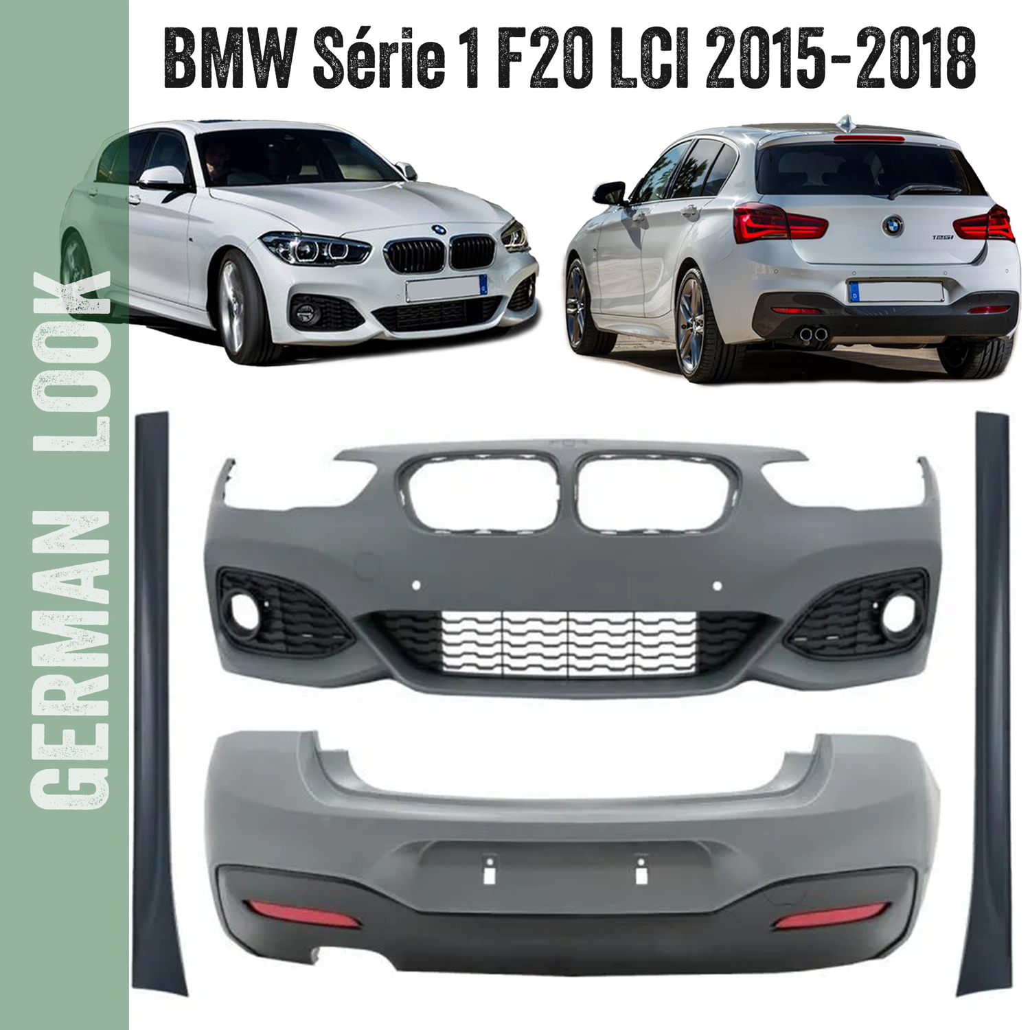 Kit carrosserie BMW Série 1 F20 LCI 2015-2019 Look Pack M complet
