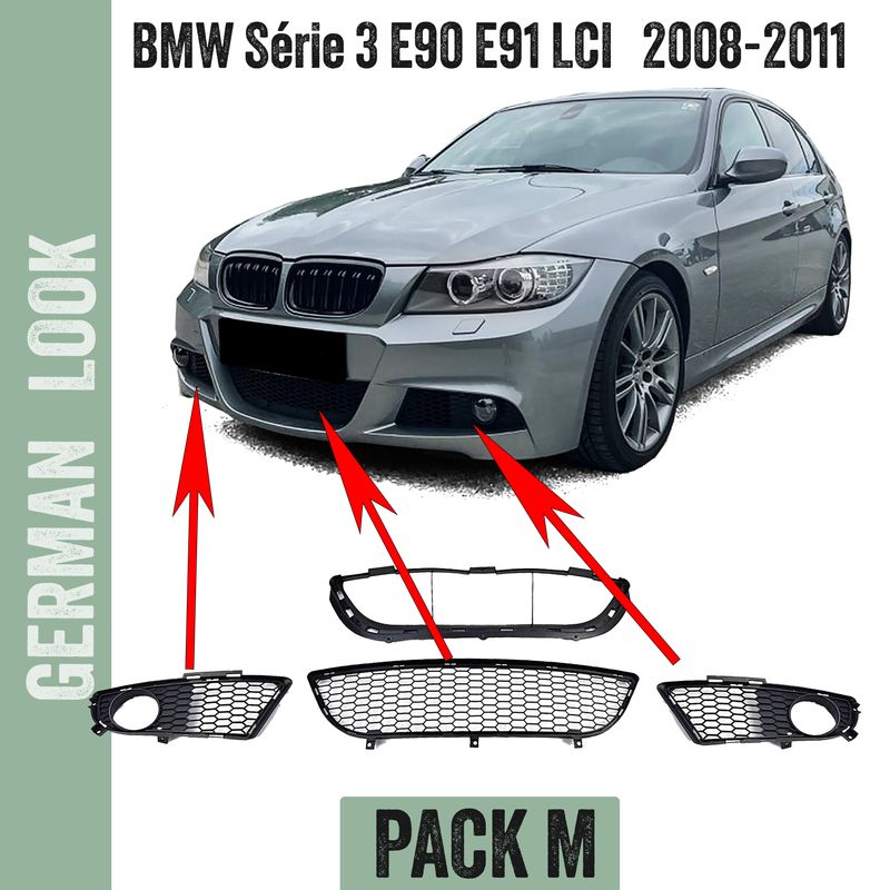 Grelhas do pára-choques dianteiro para BMW Série 3 E90 E91 2008-2013 LCI