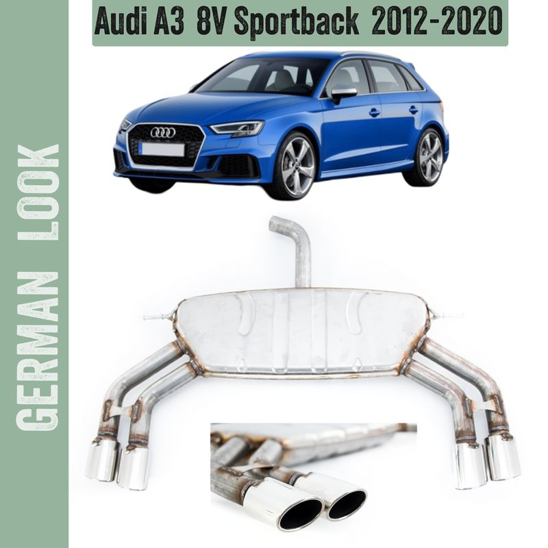 Silencieux d'échappement pour AUDI A3 (8V) Sportback 2012-2020
