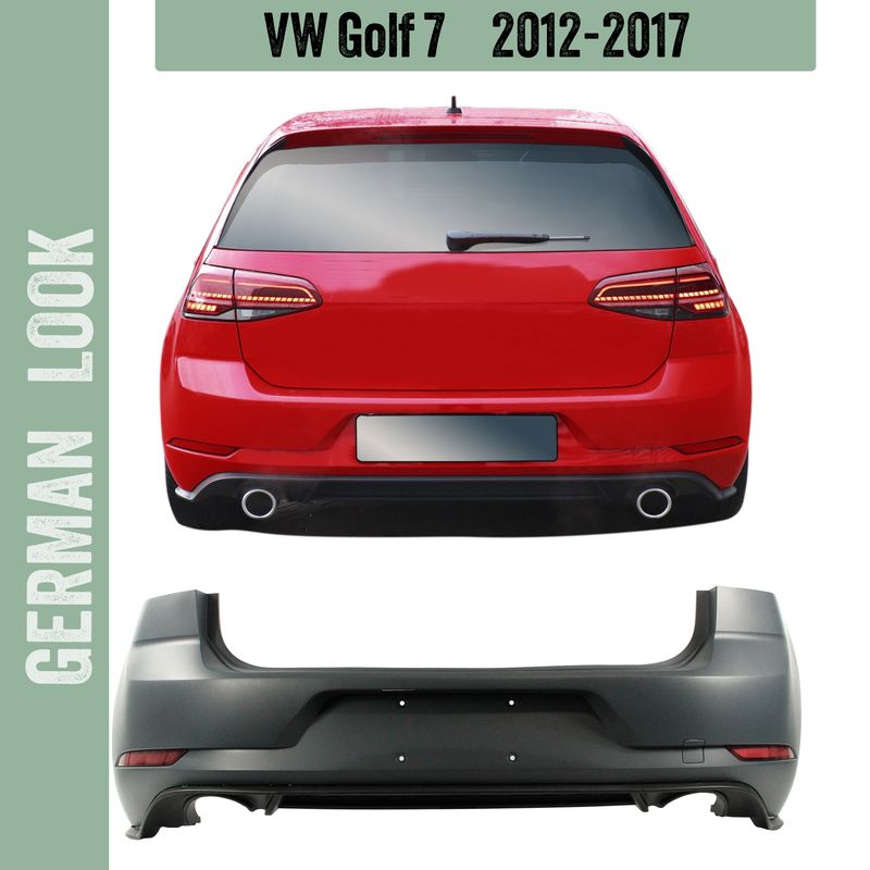 Pare-chocs arrière look GTI pour Volkswagen Golf 7 2017-2019 Pare-chocs arrière look GTI pour Volkswagen Golf 7 2017-2019