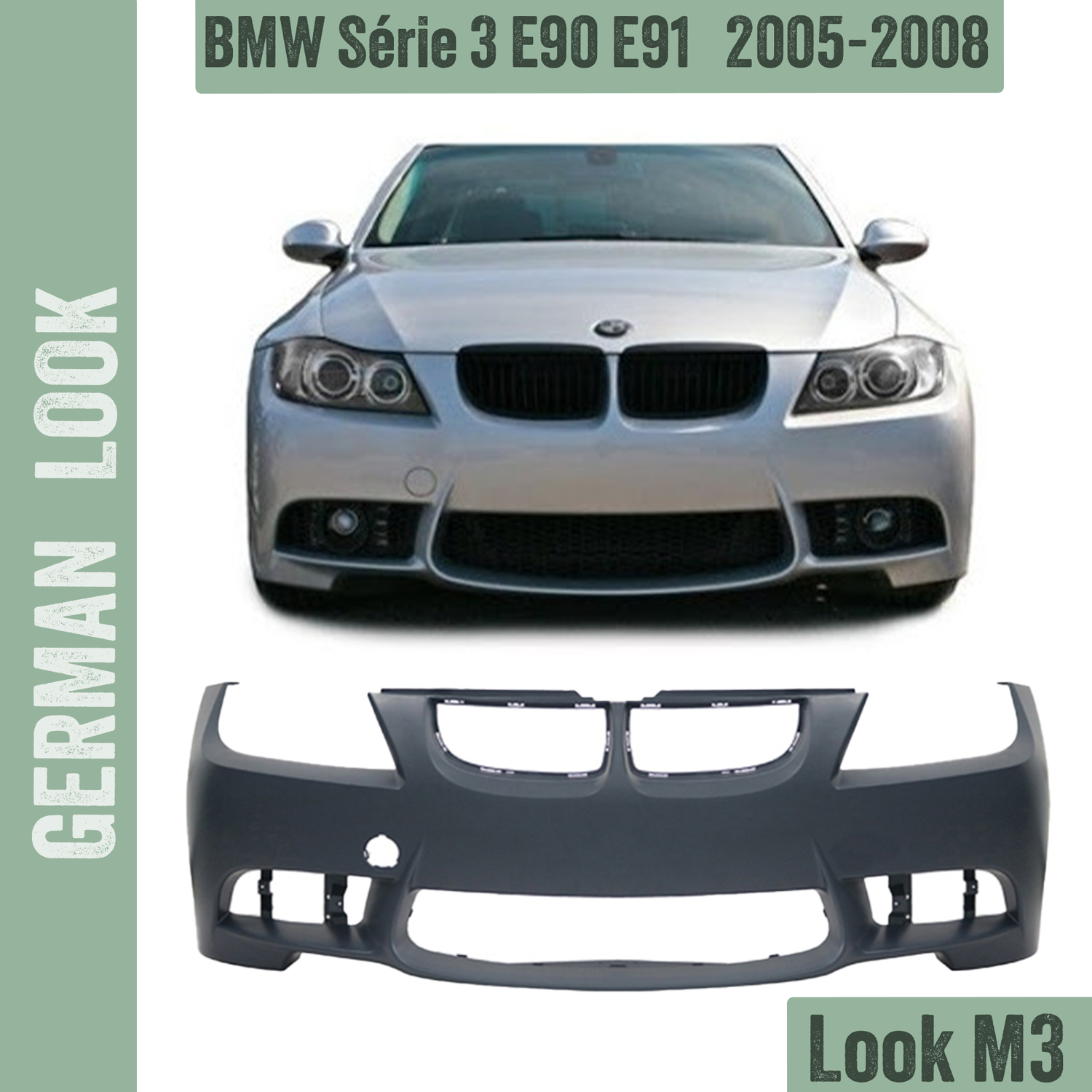 Pára-choques dianteiro M3 para BMW Série 3 E90 E91 sedan touring 2005-2008 Pára-choques dianteiro M3 para BMW Série 3 E90 E91 sedan touring 2005-2008