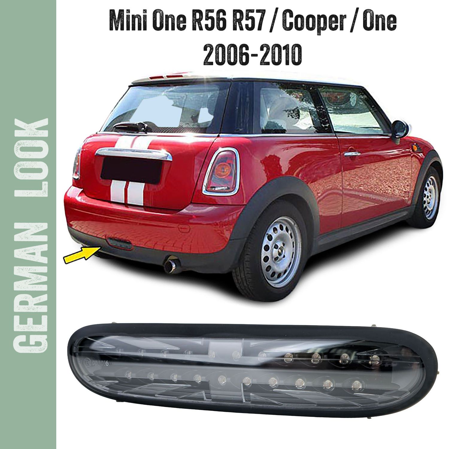 Feu antibrouillard arrière à LED Edition Black pour Mini R56 R57 Cabriolet One Cooper D 06-10