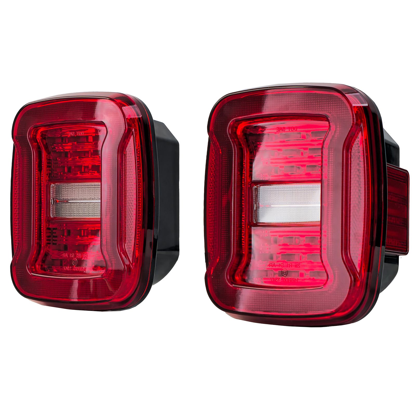 Feux arrière à LED fumés rouge pour Jeep Wrangler CJ YJ TJ 1986-2007