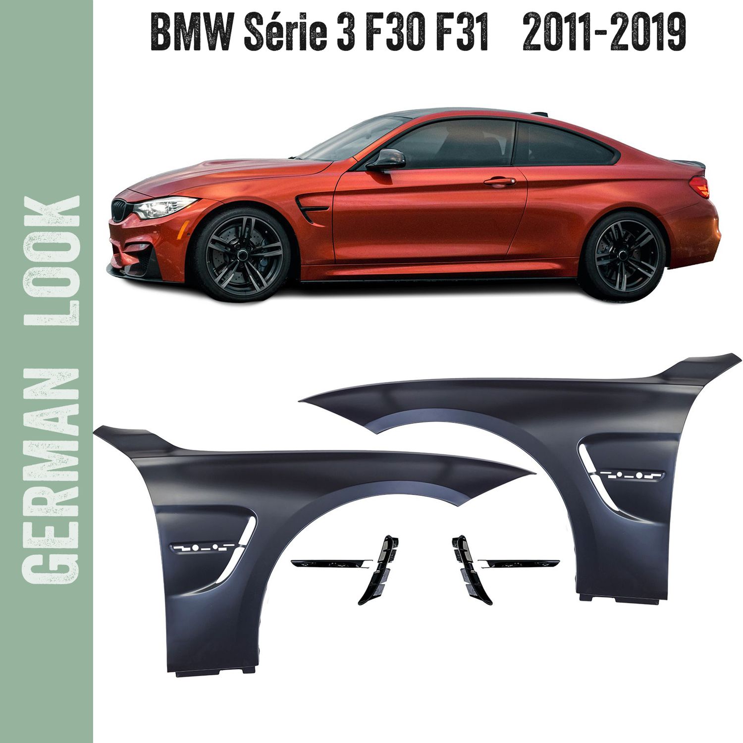 Capot Look M3 M4 BMW Série 3 F30 F31 & Série 4 F32 F33 F36 (2013-2021) – Style Motorsport Premium