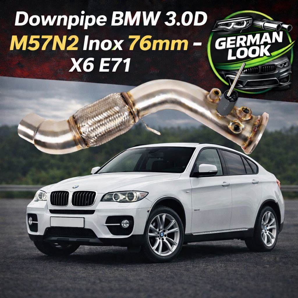 Downpipe BMW 3.0D M57N2 Inox 76mm – E90 E91 E92 E60 E61 X5 X6 325d 330d 530d