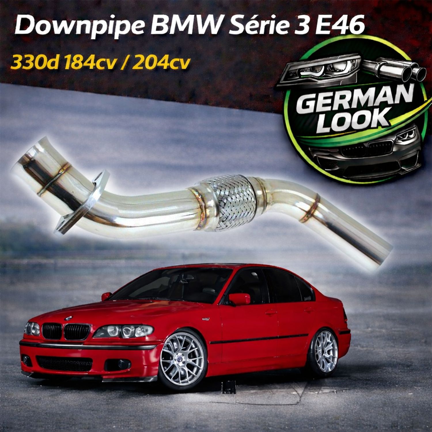 Downpipe BMW E46 330d M57 M57N 184cv 204cv Inox Performance