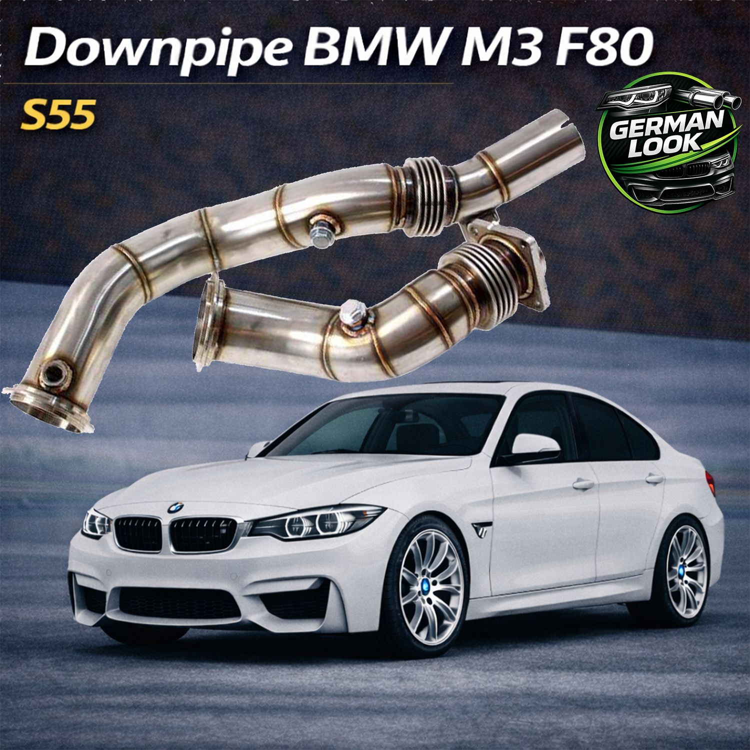 Downpipe BMW M3 F80 M4 F82 S55 Inox TurboWorks 431-460cv