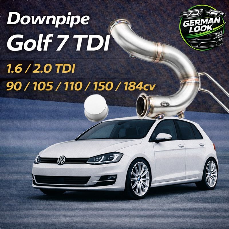 Downpipe VW Golf 7 1.6 2.0 TDI 90-184cv Inox RM Motors