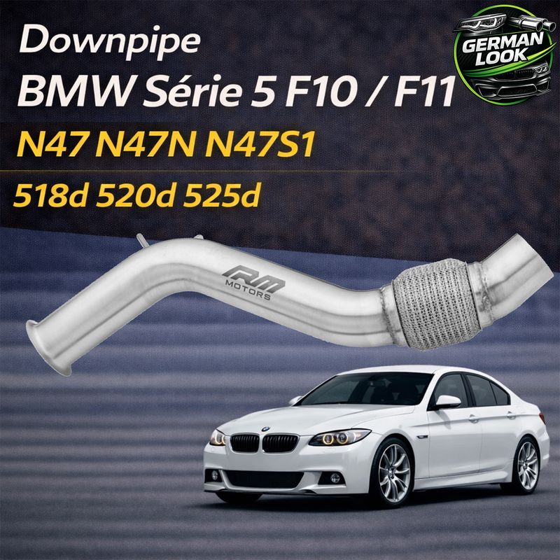 Downpipe RM Motors BMW Série 5 F10 F11 N47 / N47N / N47S1 518d 520d 525d Euro 5 (2009-2016)