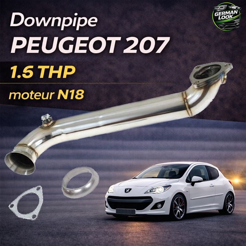 Downpipe Inox Peugeot 207 208 308 RCZ 1.6 THP N18 Citroën DS3 C4 Performance
