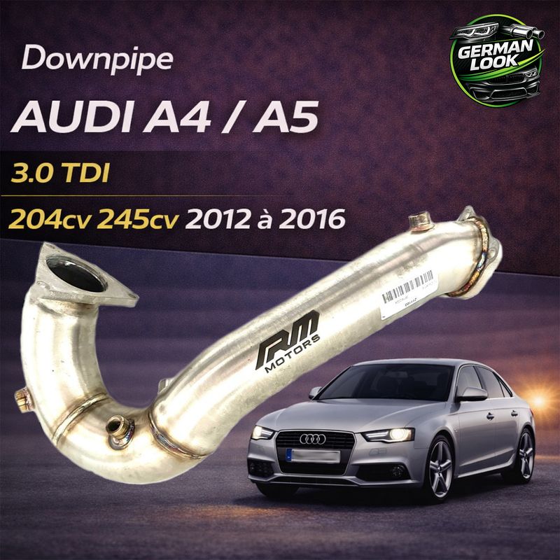Downpipe Inox RM Motors Audi A4 A5 3.0 TDI 204cv 245cv (2012-2016)