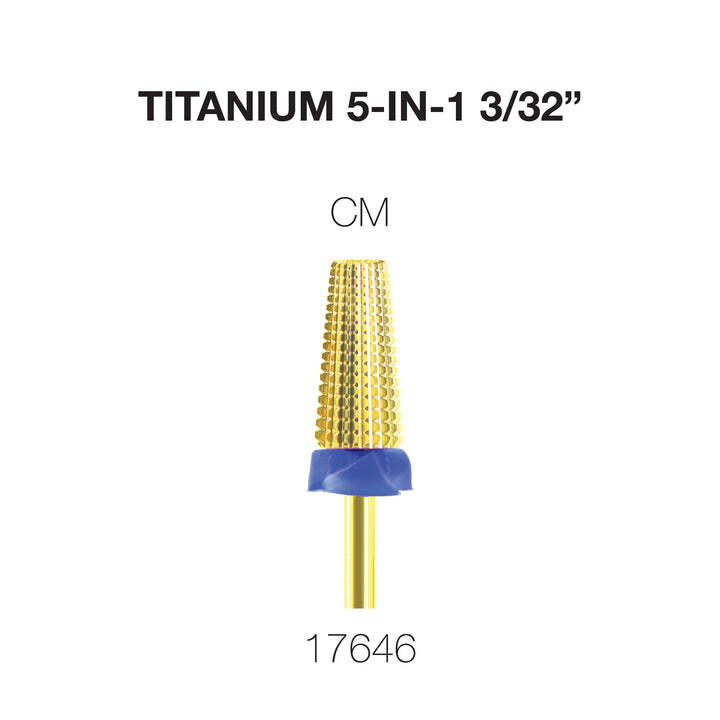 Cre8tion Titanium 5 in 1 Nail Filing Bit - CM 3/32''