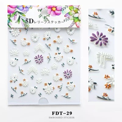 1 Sheet 5D Nail Art Sticker PDT-29