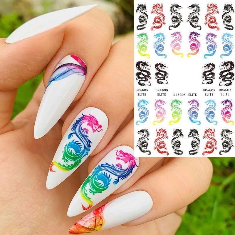 Nail Art Sticker - dragon design- #1