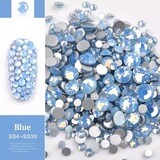 AB Glass Nail Art Rhinestone - Blue #004