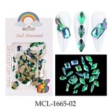 Green Glass Nail Art Rhinestone - Nail Diamond