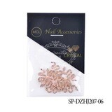 Pink Gold  Nail Art Accessories White Crystal - Nail Snake Shape