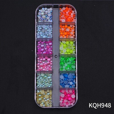 Glitter Flakes Love Heart Nail Sequins 3D Nail Decoration -KQH948