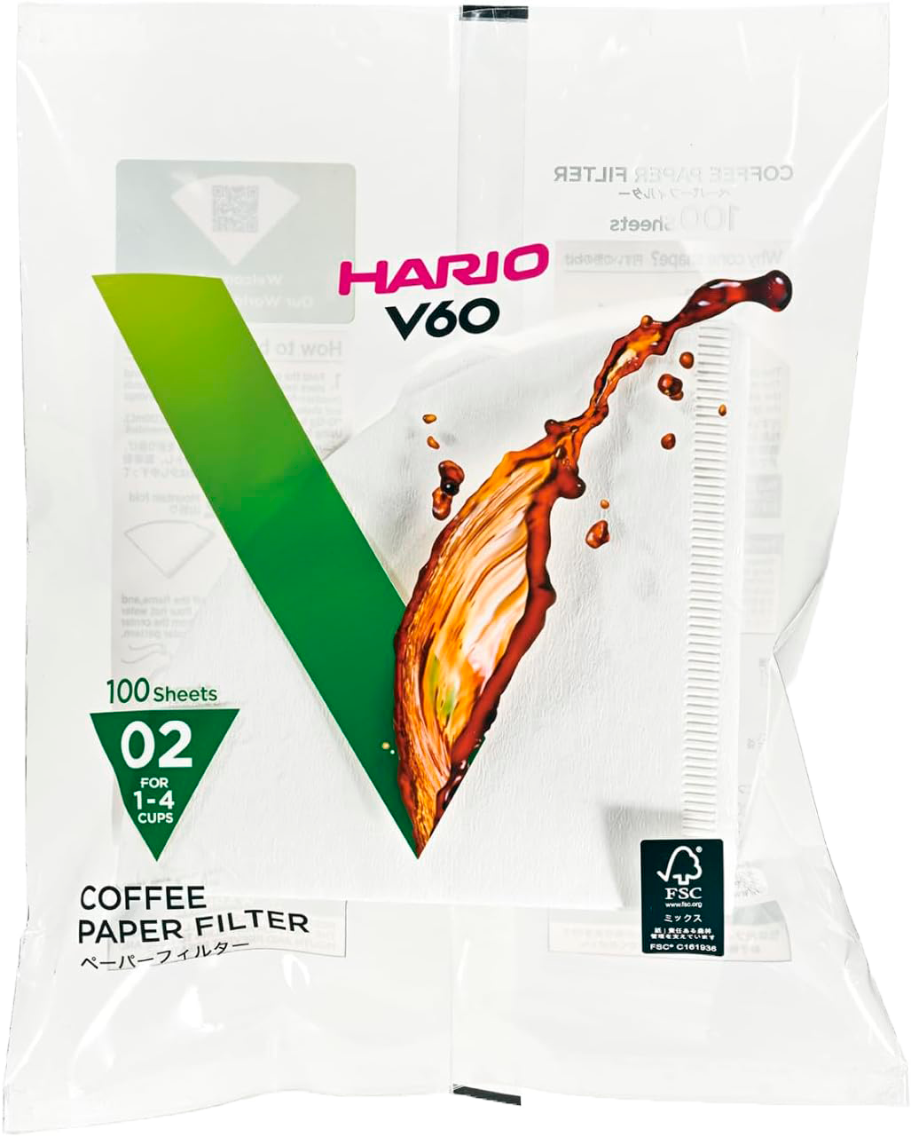 Hario V60 фильтры 02 размер (100 шт)