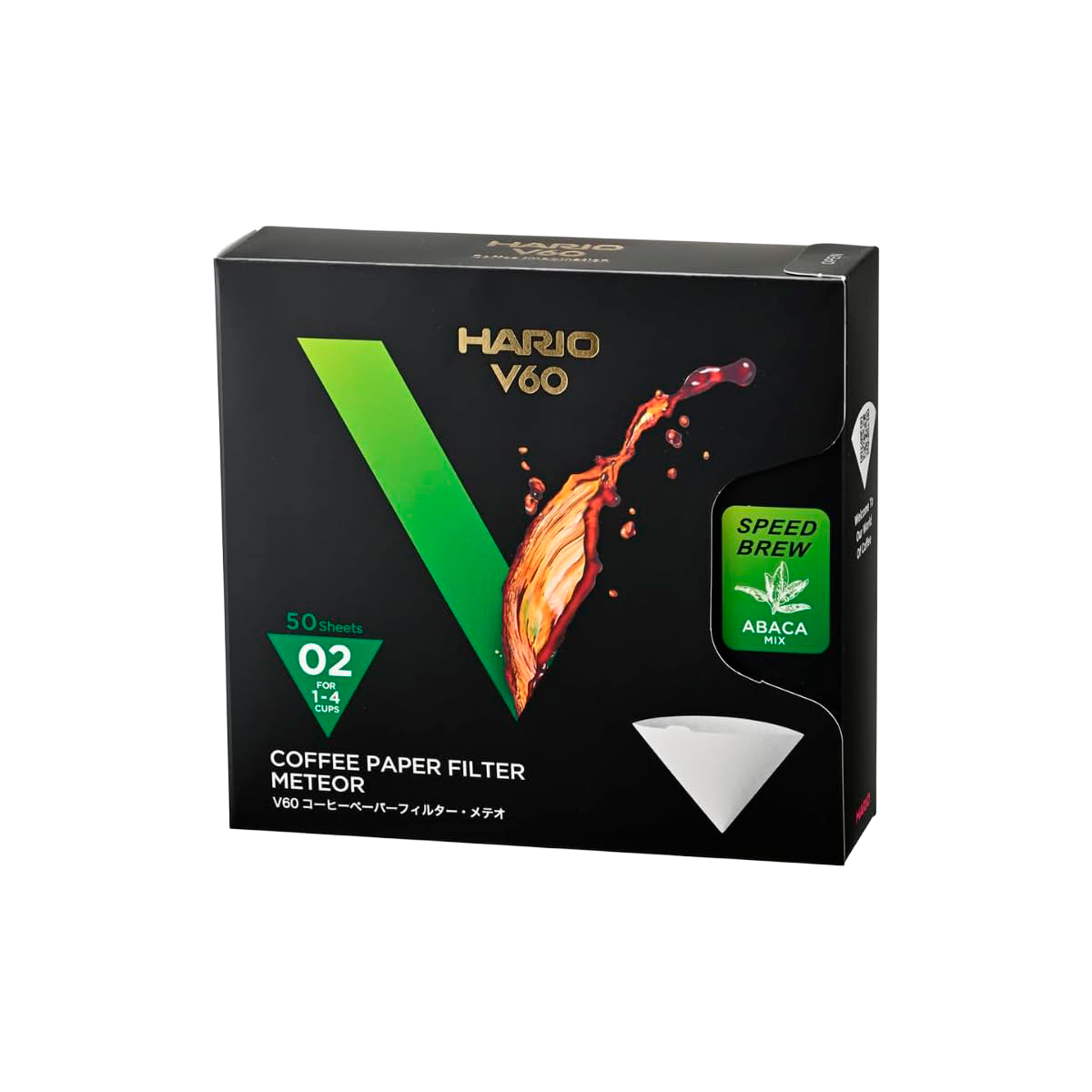 Hario METEOR V60 фильтры быстрого пролива 02 размер (50 шт)