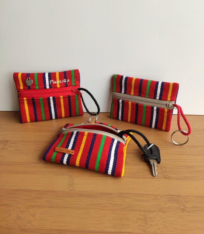 Porta moedas / cartões com chaveiro