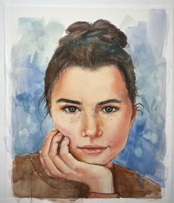 Custom Watercolor People Portrait