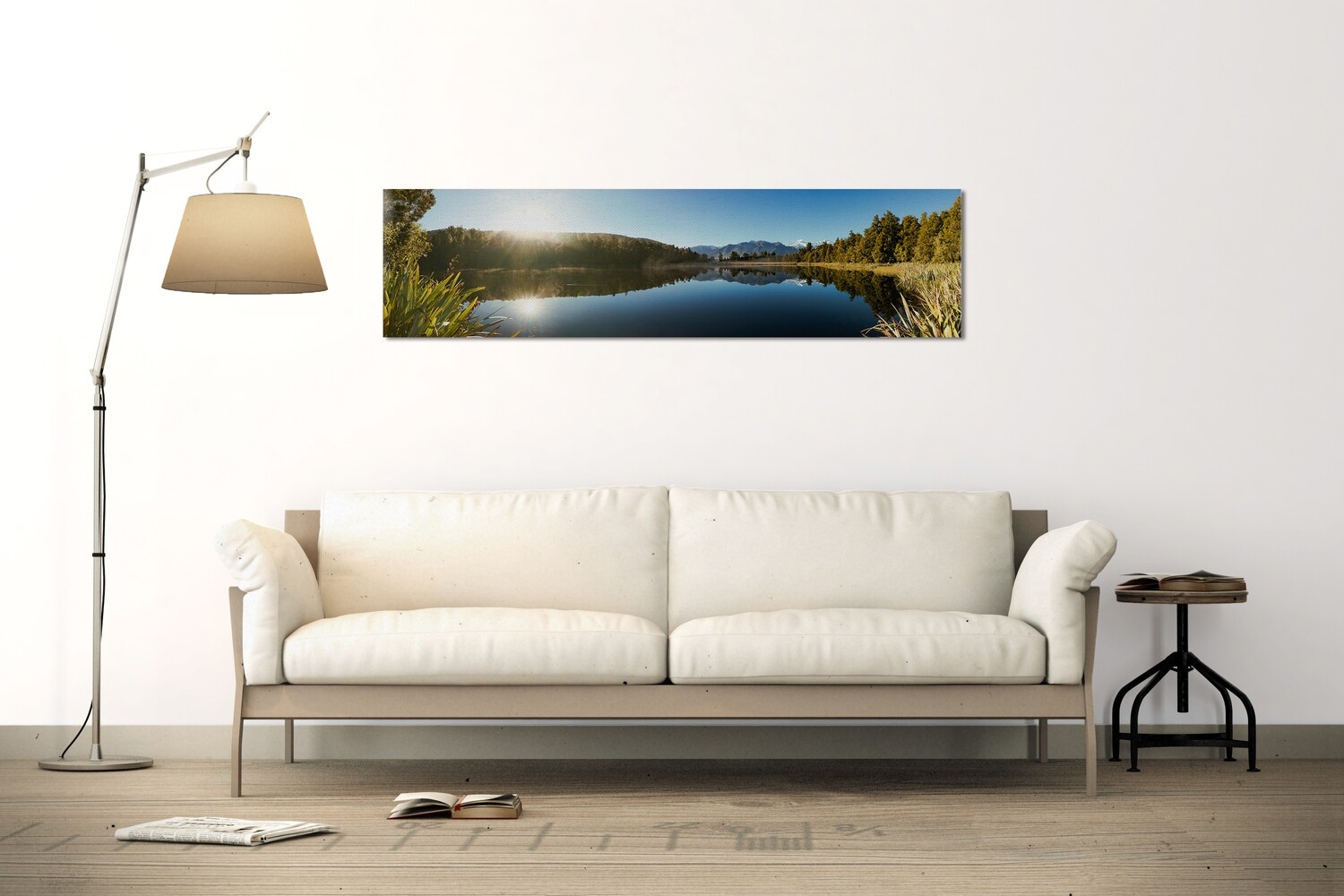 Lake Matheson, New Zealand (125 Image Stitch Panoramic)