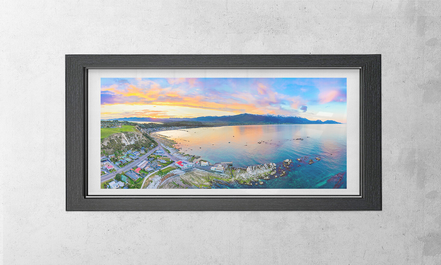 Panoramic view of Kaikoura New Zealand (175 image stitch)