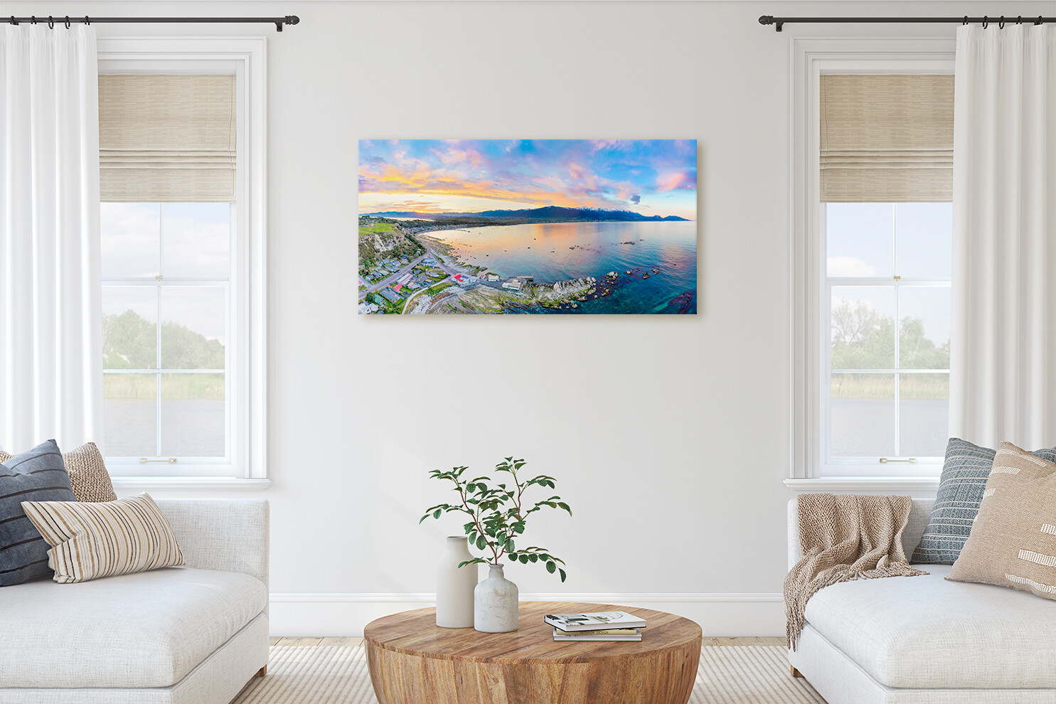 Panoramic view of Kaikoura New Zealand (175 image stitch)